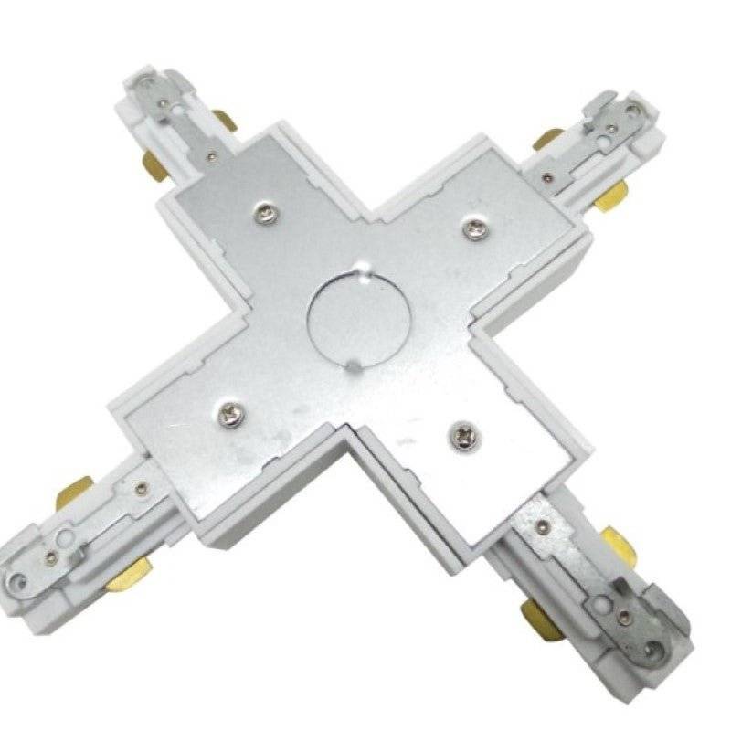 Connecteur X Rail Monophasé BLANC - SILAMP-1