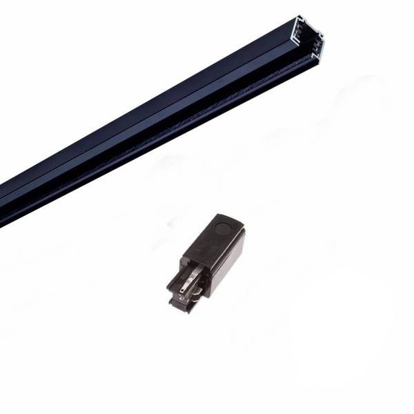 Rail Triphasé pour Spot LED 2m NOIR - SILAMP