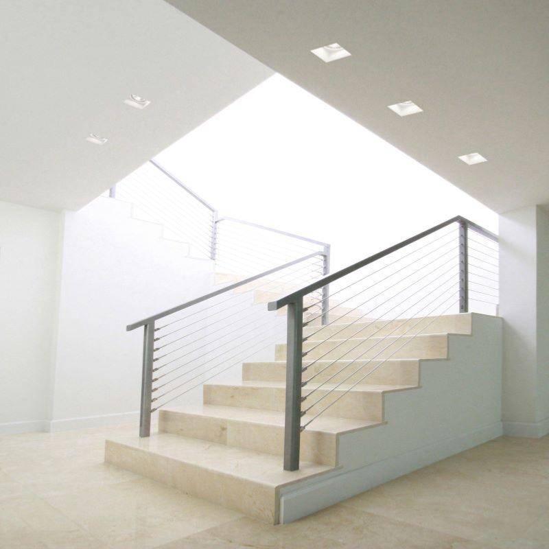 Support Spot GU10 LED Rond Blanc 110mm Orientable - SILAMP-2