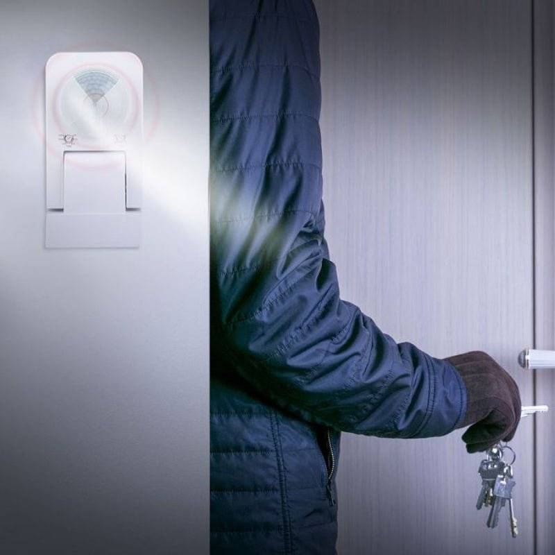 Détecteur de Mouvement Infrarouge Orientable IP65 Blanc - SILAMP-1