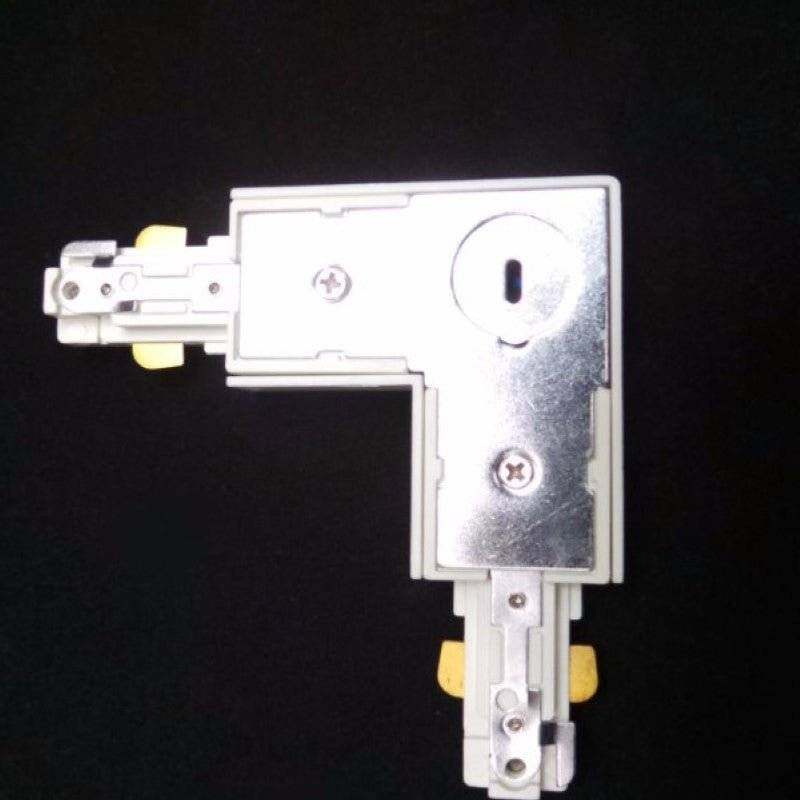 Connecteur LED pour Rail Monophasé Angle 90° BLANC - SILAMP-1