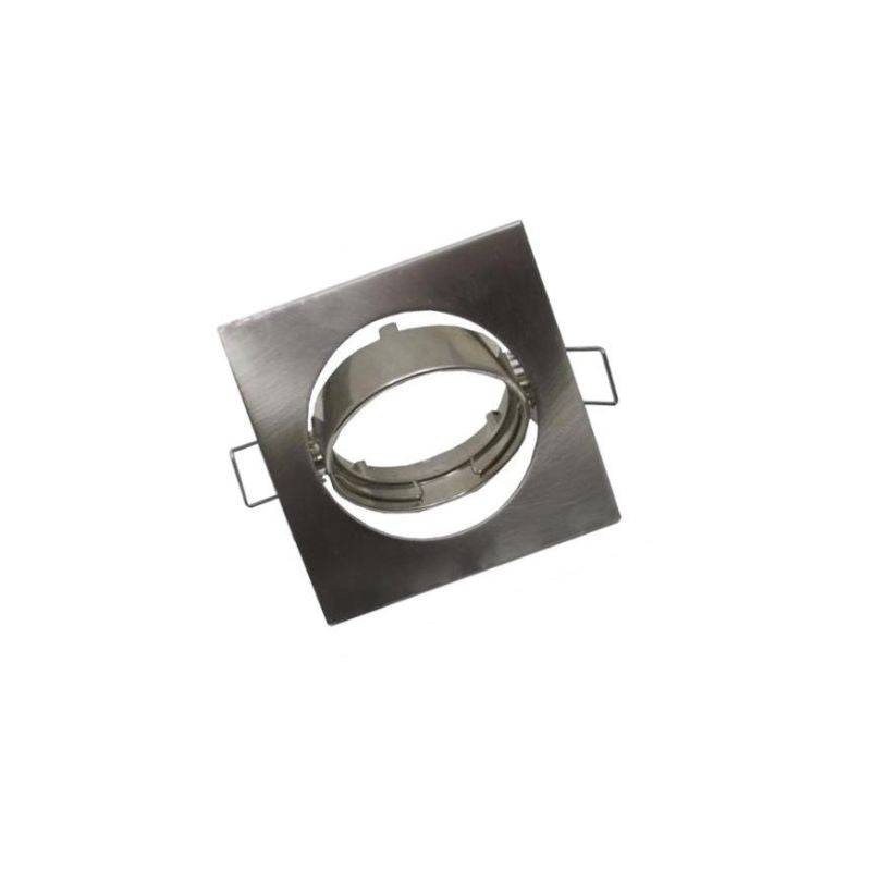 Support Spot LED GU10 Orientable Carré INOX - SILAMP-0
