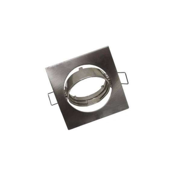 Support Spot LED GU10 Orientable Carré INOX - SILAMP