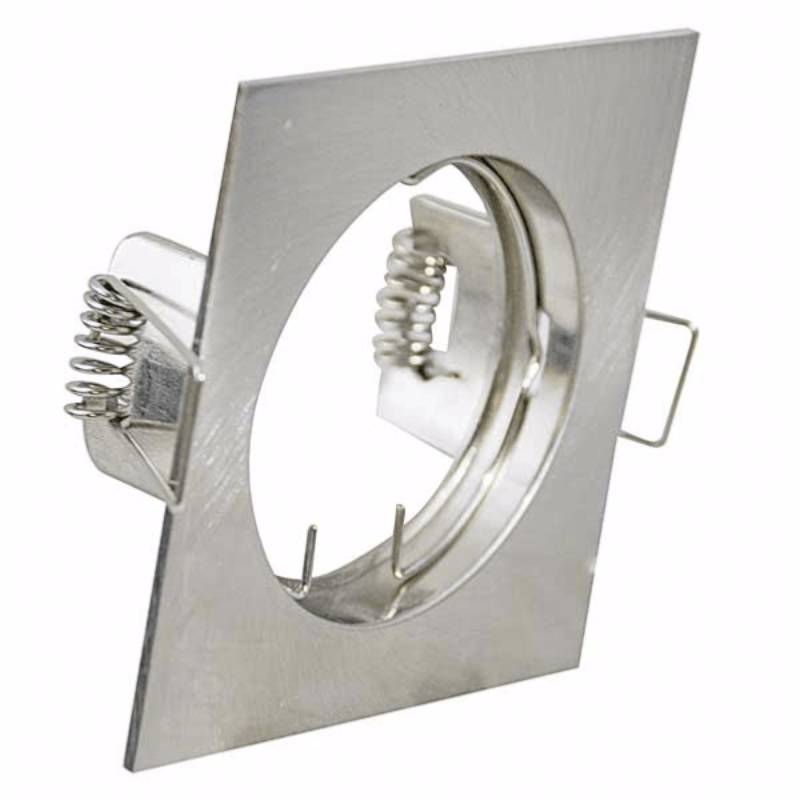Support Spot LED GU10 Orientable Carré INOX - SILAMP-1