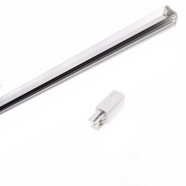 Rail Triphasé pour Spot LED 1m BLANC - SILAMP