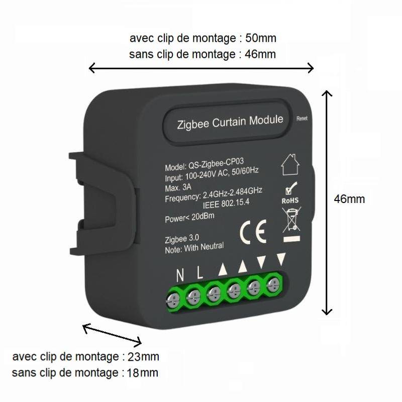 Module Interrupteur Volet Roulant Connecté Zigbee - SILAMP-3