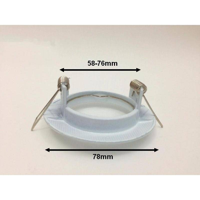 Pack de 10 - Support Spot Encastrable GU10 Rond en Acier Couleur INOX - SILAMP-2