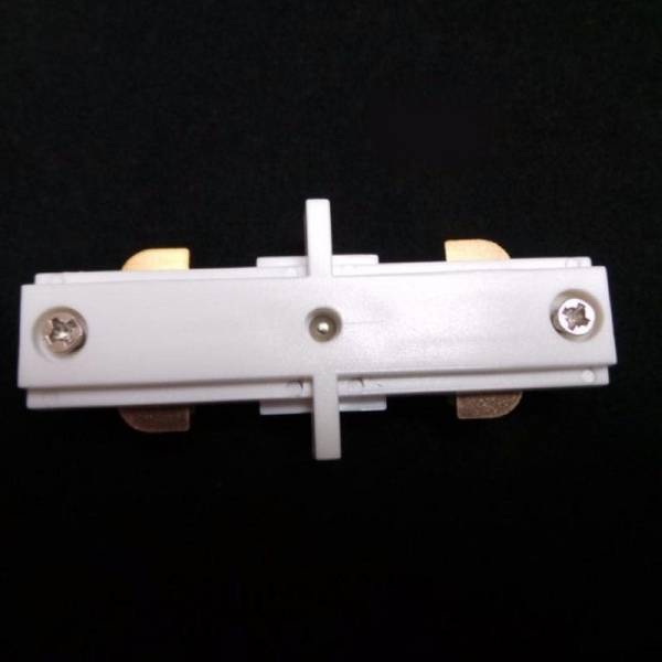 Connecteur Droit Rail Monophasé BLANC - SILAMP