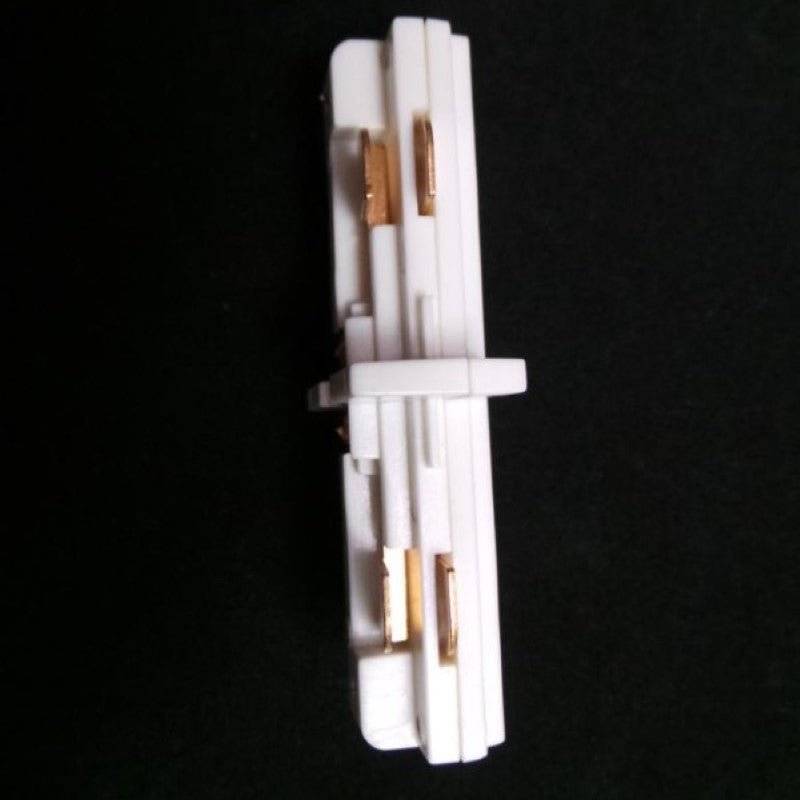 Connecteur Droit Rail Monophasé BLANC - SILAMP-1