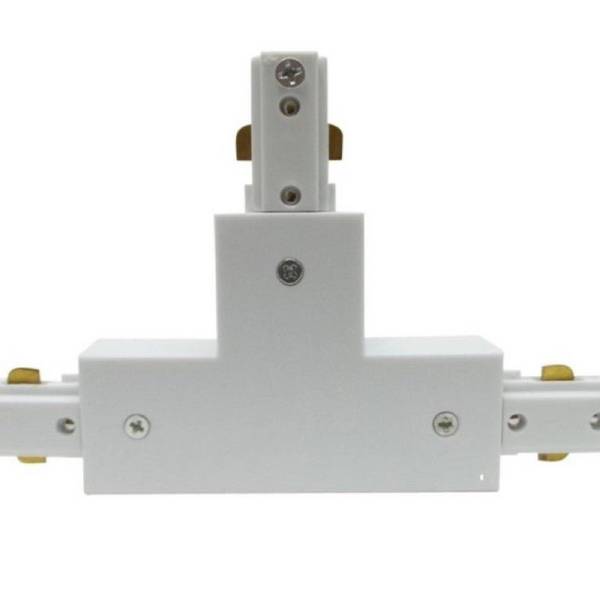 Connecteur LED en T pour Rail Monophasé BLANC - SILAMP