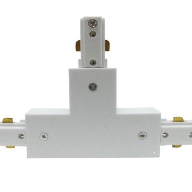Connecteur LED en T pour Rail Monophasé BLANC - SILAMP-0