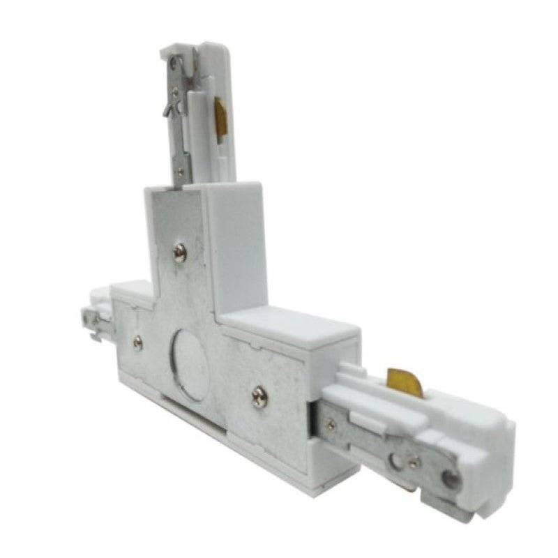 Connecteur LED en T pour Rail Monophasé BLANC - SILAMP-1
