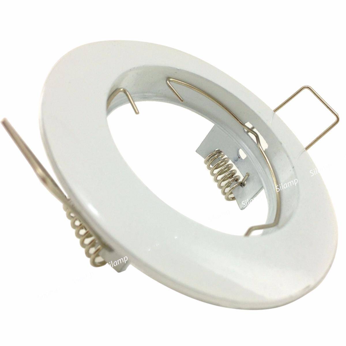 Support Spot GU10 LED Rond BLANC - SILAMP-0