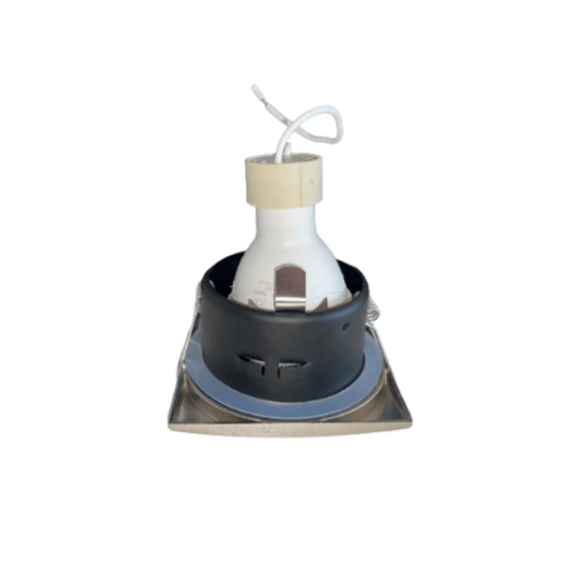 Support Spot GU10 IP65 Carré Alu 82mm - SILAMP-3