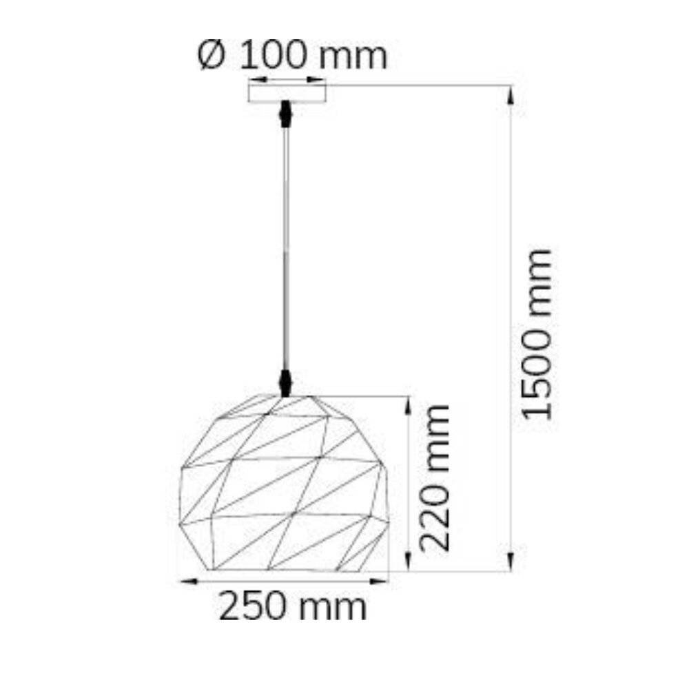 WOFI JUBA 11465 Suspension LED LED E27 60 W noir-2