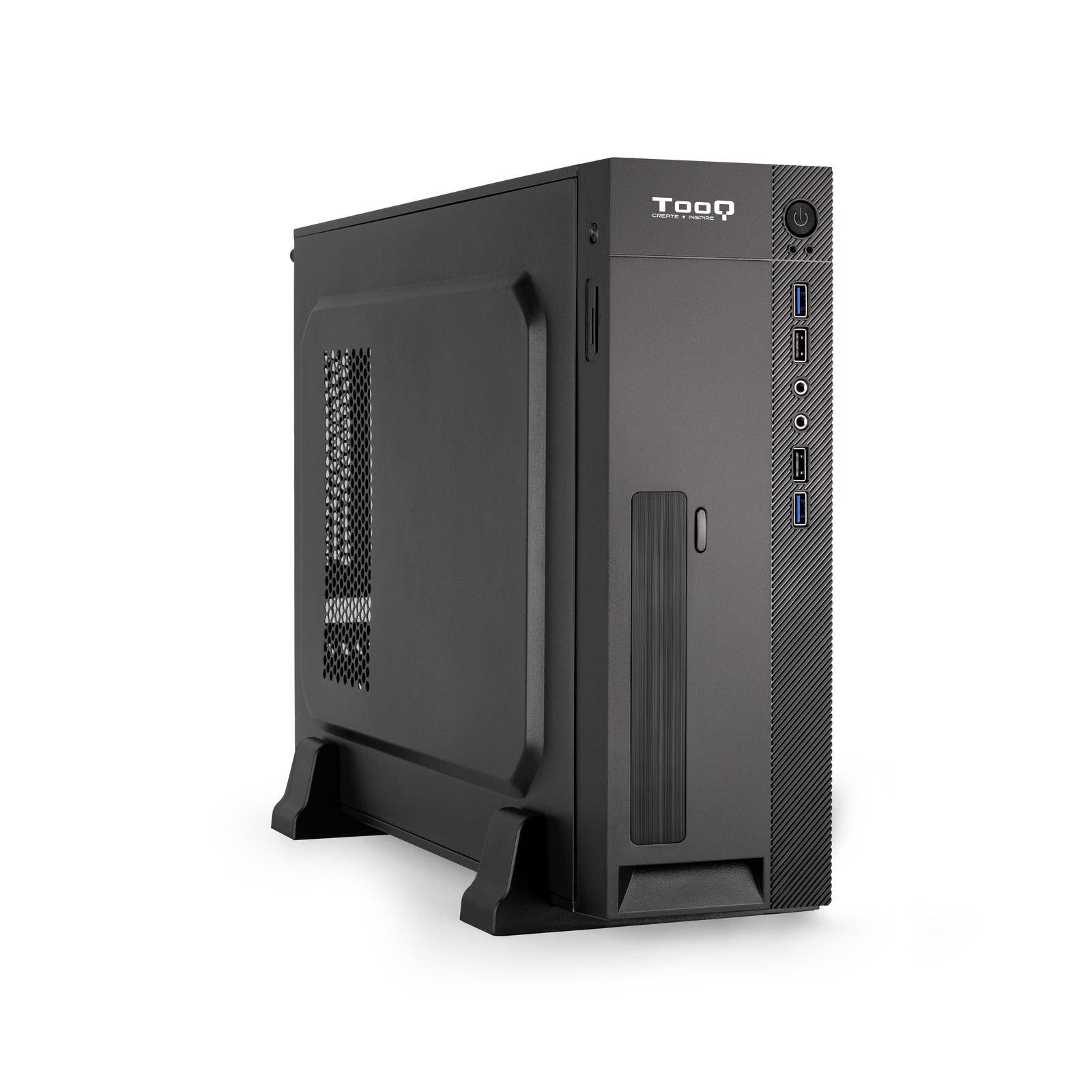 TooQ TQC-3008U3C, Micro Tower, PC, Noir, micro ATX, Mini-ITX, Acier, 7,5 cm-0