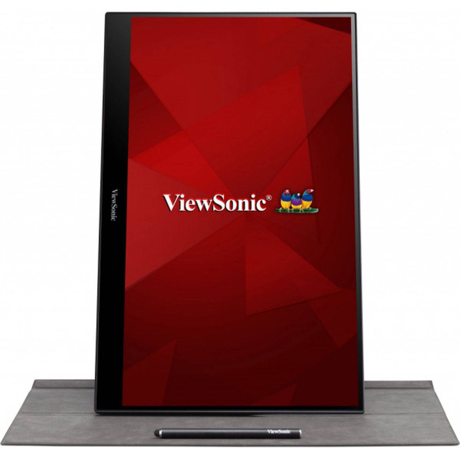 Viewsonic TD1655, 39,6 cm (15.6"), 1920 x 1080 pixels, Full HD, LED, 6,5 ms, Noir, Argent-1