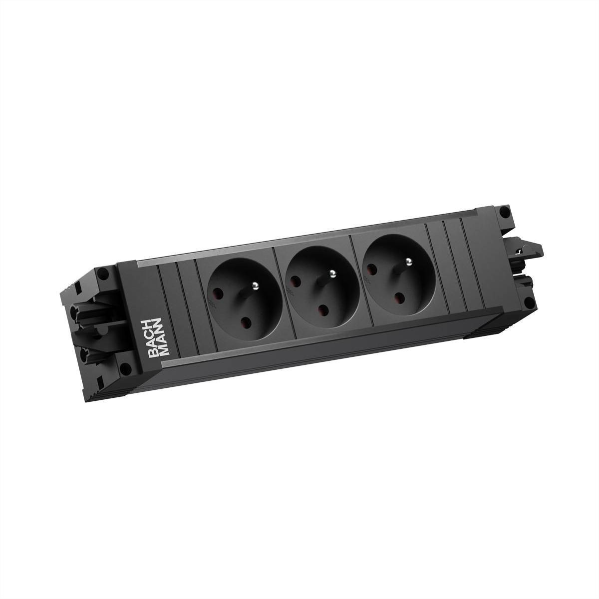 BACHMANN STEP BASE 3xUTE GST18, Fiche à contact de protection CEE 7/7 C19 0,5m, noir-2