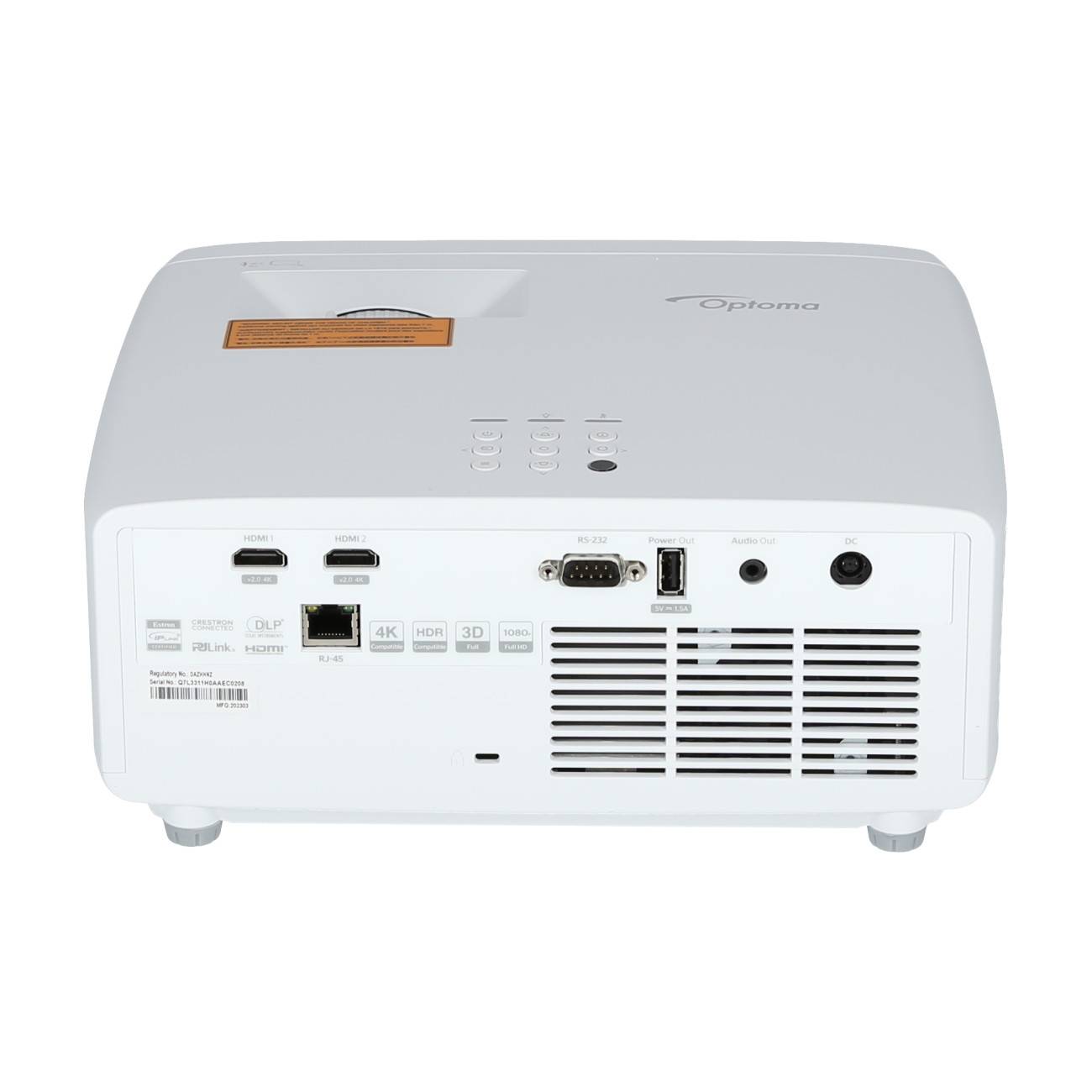 Optoma ZH420 Projecteur a focale standard 4300 ANSI lumens DLP 1080p (1920x1080) Compatibilité 3D Blanc-3