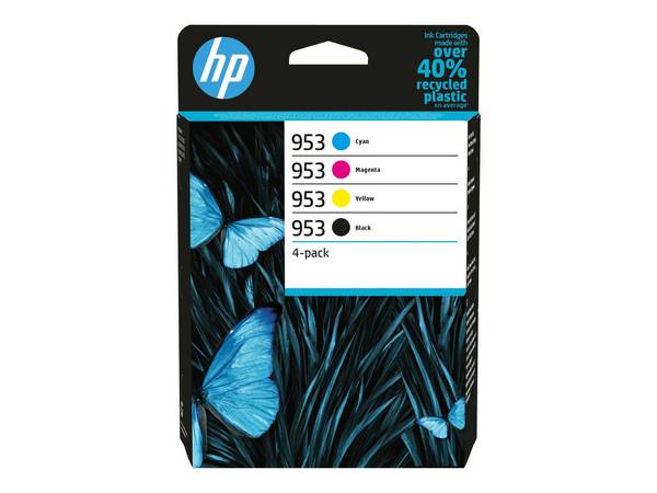 HP 953 - Lot de 4 - Noir, Jaune, Cyan, Magenta - Original - Cartouche d'encre - pour Officejet Pro 7740, format 7740 large,