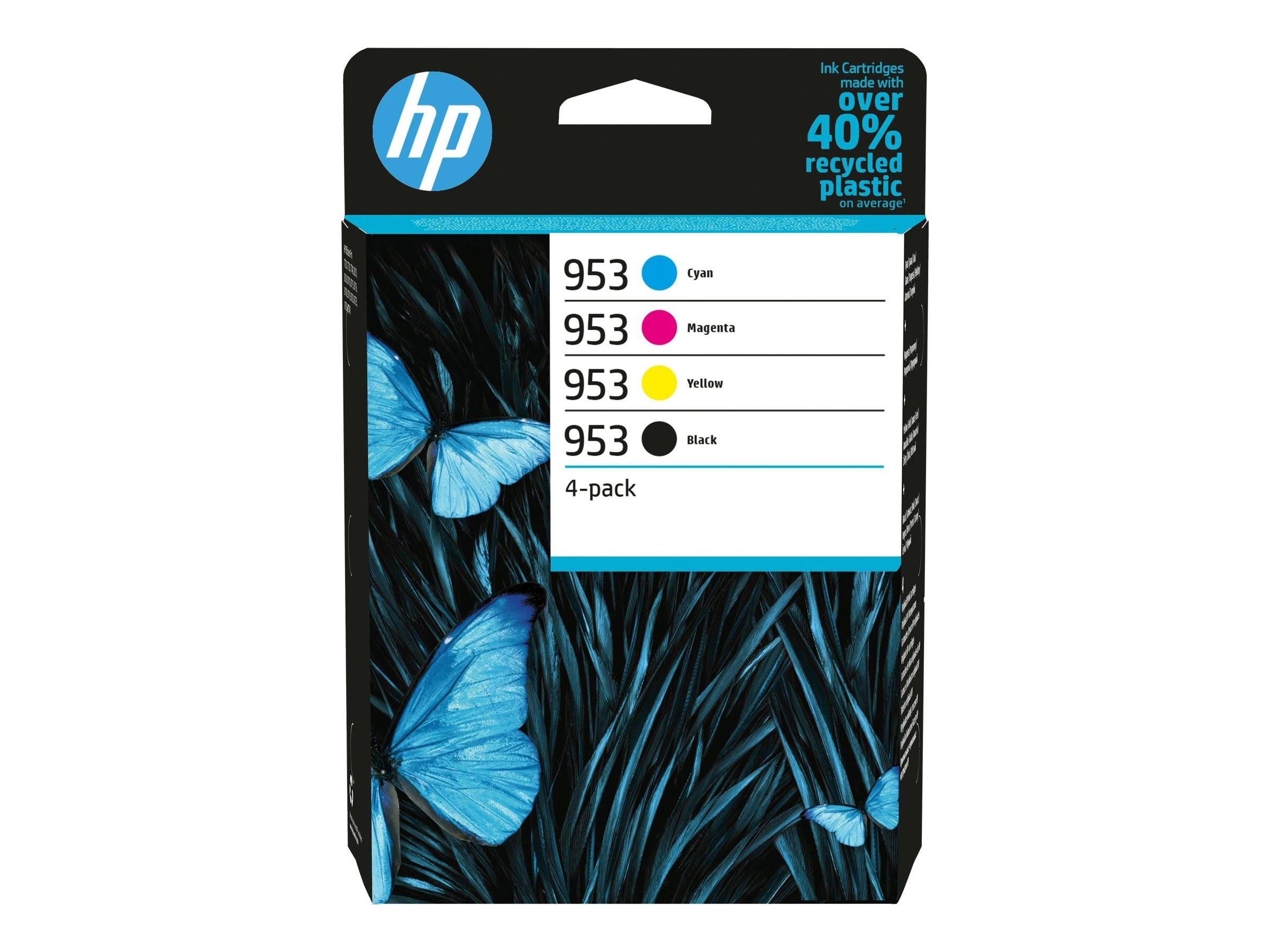 HP 953 - Lot de 4 - Noir, Jaune, Cyan, Magenta - Original - Cartouche d'encre - pour Officejet Pro 7740, format 7740 lar-0