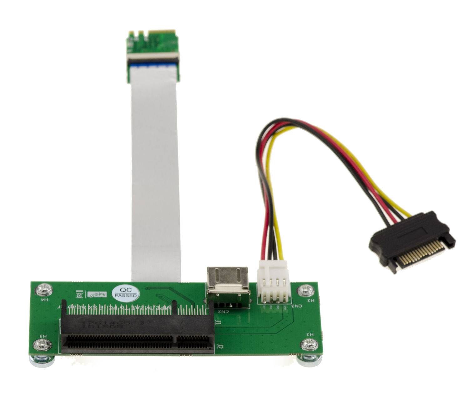 Adaptateur Riser PCIe x8 vers M2 E A Key avec nappe blindée 15cm ou 25cm-1
