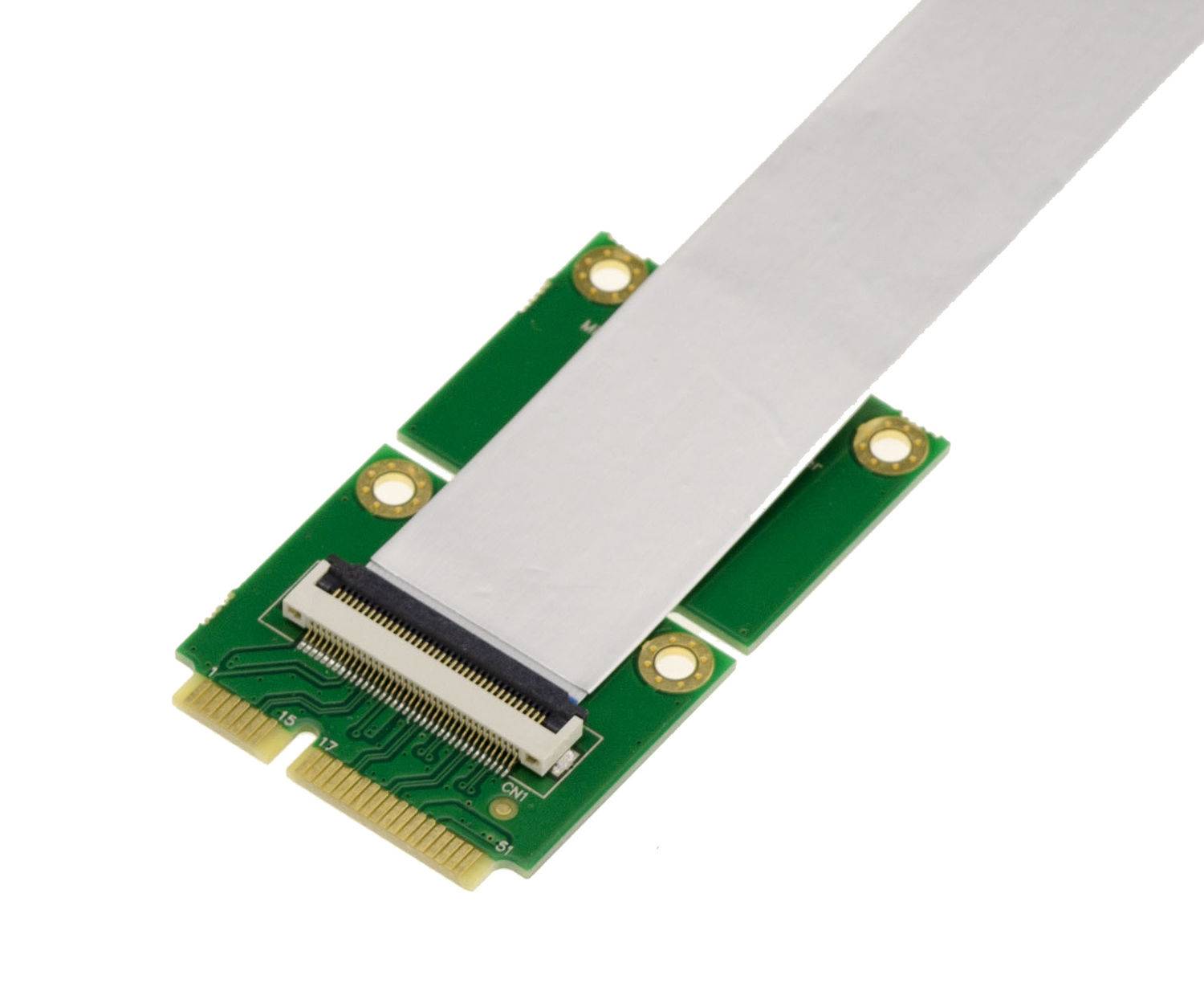 Adaptateur riser PCIe x8 vers miniPCIe avec nappe blindée 15cm ou 25cm-3
