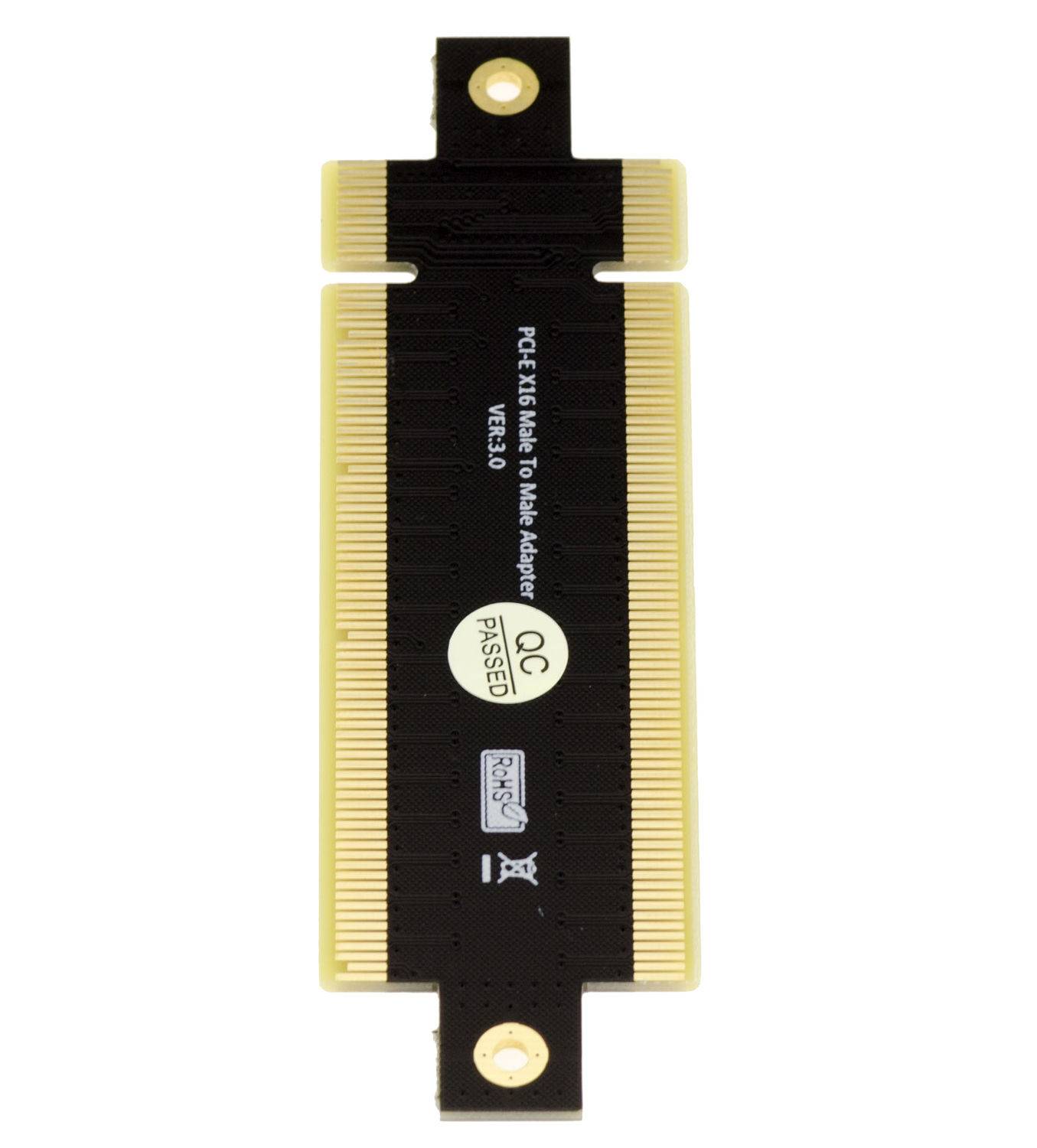Changeur de genre riser PCI express x16 Mâle Mâle à 180° PCIe 16x-2