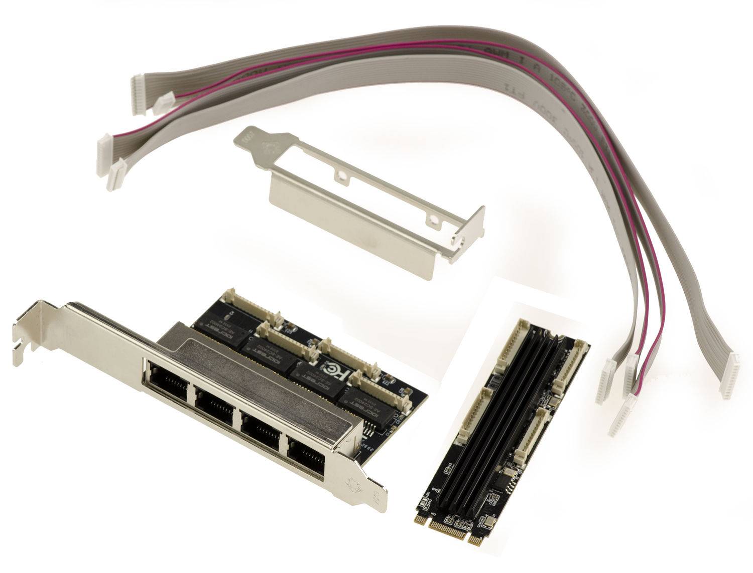 Carte contrôleur réseau M2 4 ports LAN gigabit Ethernet-0