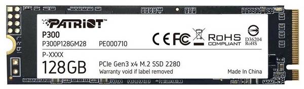 Patriot Memory P300P128GM28, 128 Go, M.2, 1600 Mo/s