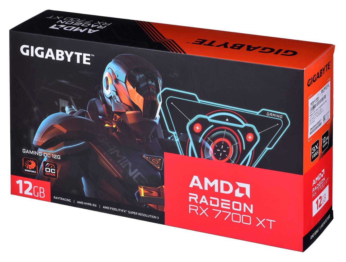 Gigabyte Carte graphique AMD Radeon RX 7700 XT GAMING OC 12 GB GDDR6-RAM PCIe 4.0 x4, HDMI™, DisplayPort AMD FreeSync-10