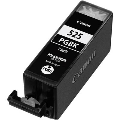 Cartouche d'encre noir portant l'inscription « Canon 525 PGBK Black ».