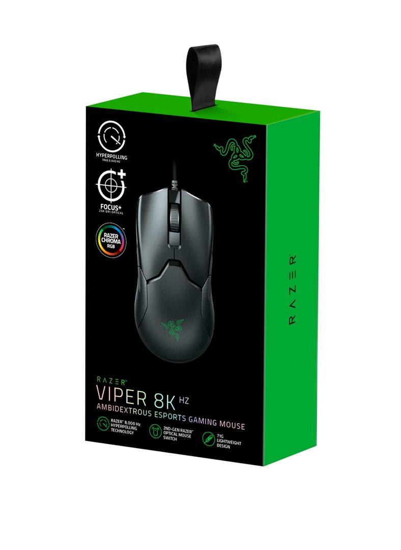 Razer Viper, Droitier, Optique, USB Type-A, 20000 DPI, Noir-5