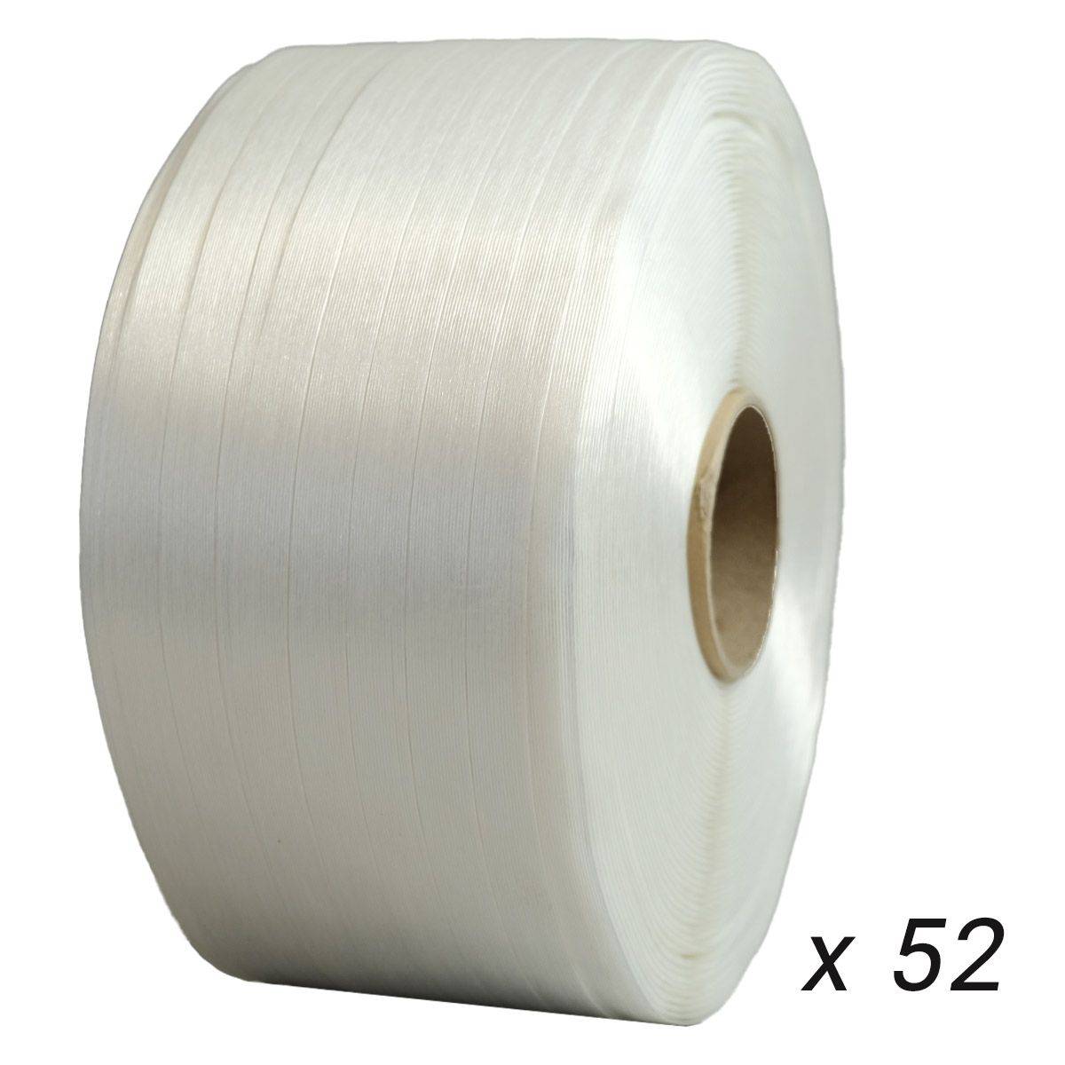 Lot de 52 Feuillards fil à fil 19 mm x 600 m dont 12 OFFERTS - TECPLAST LFF5-1
