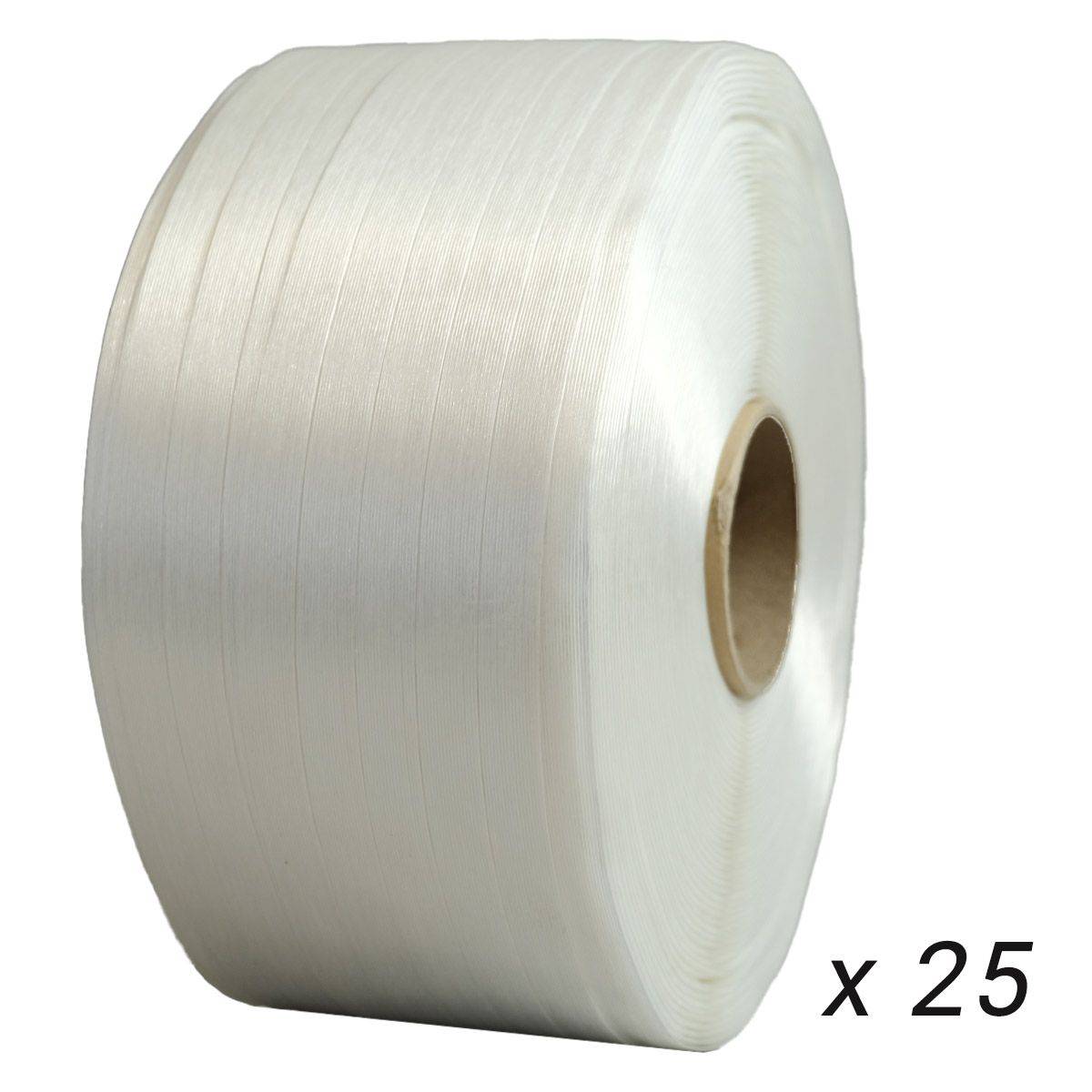 Lot de 25 Feuillards fil à fil 13 mm x 1100 m dont 5 OFFERTS - TECPLAST LFF3-1
