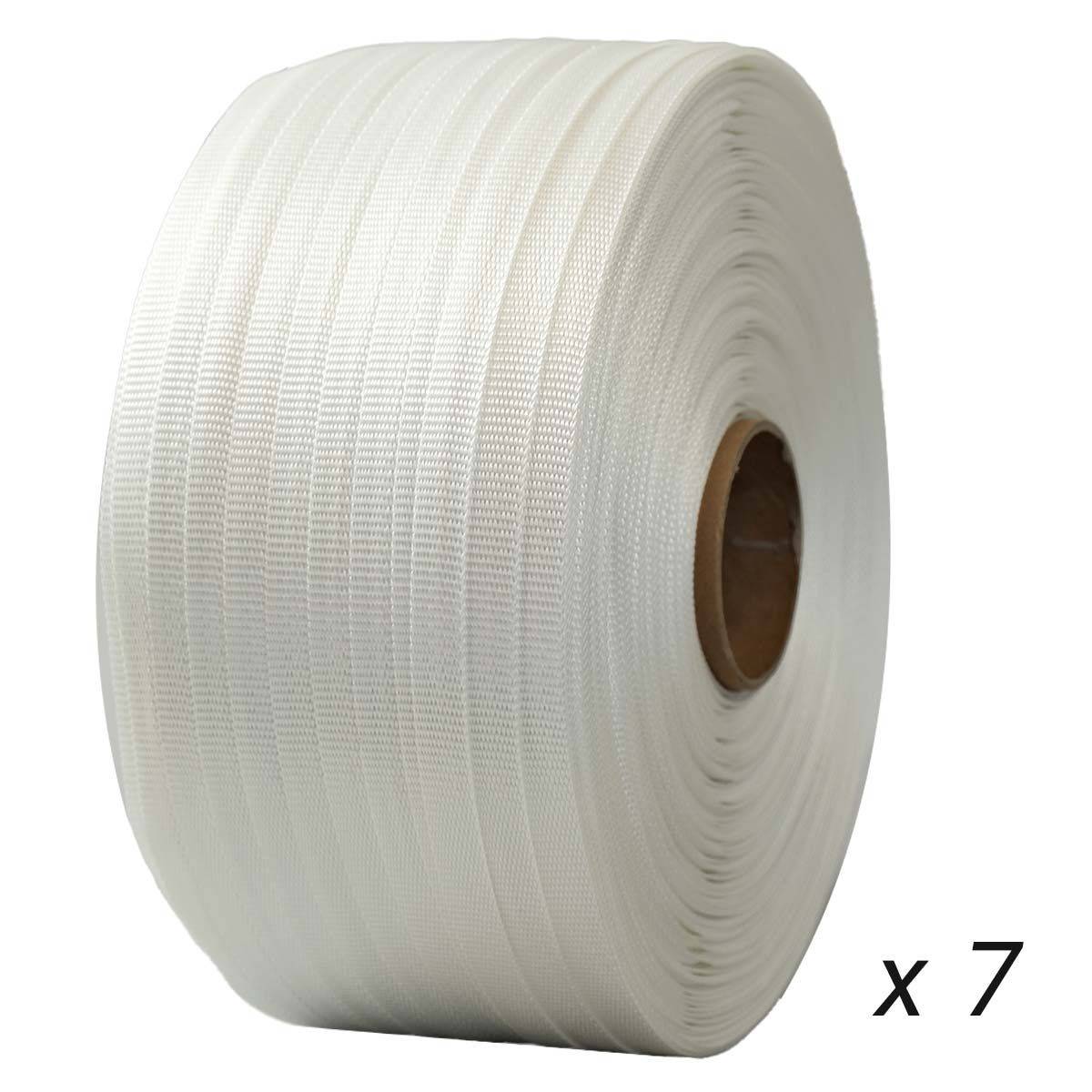 Lot de 7 Feuillards tressés 16 mm x 850 m dont 1 OFFERT - TECPLAST LFT1-1