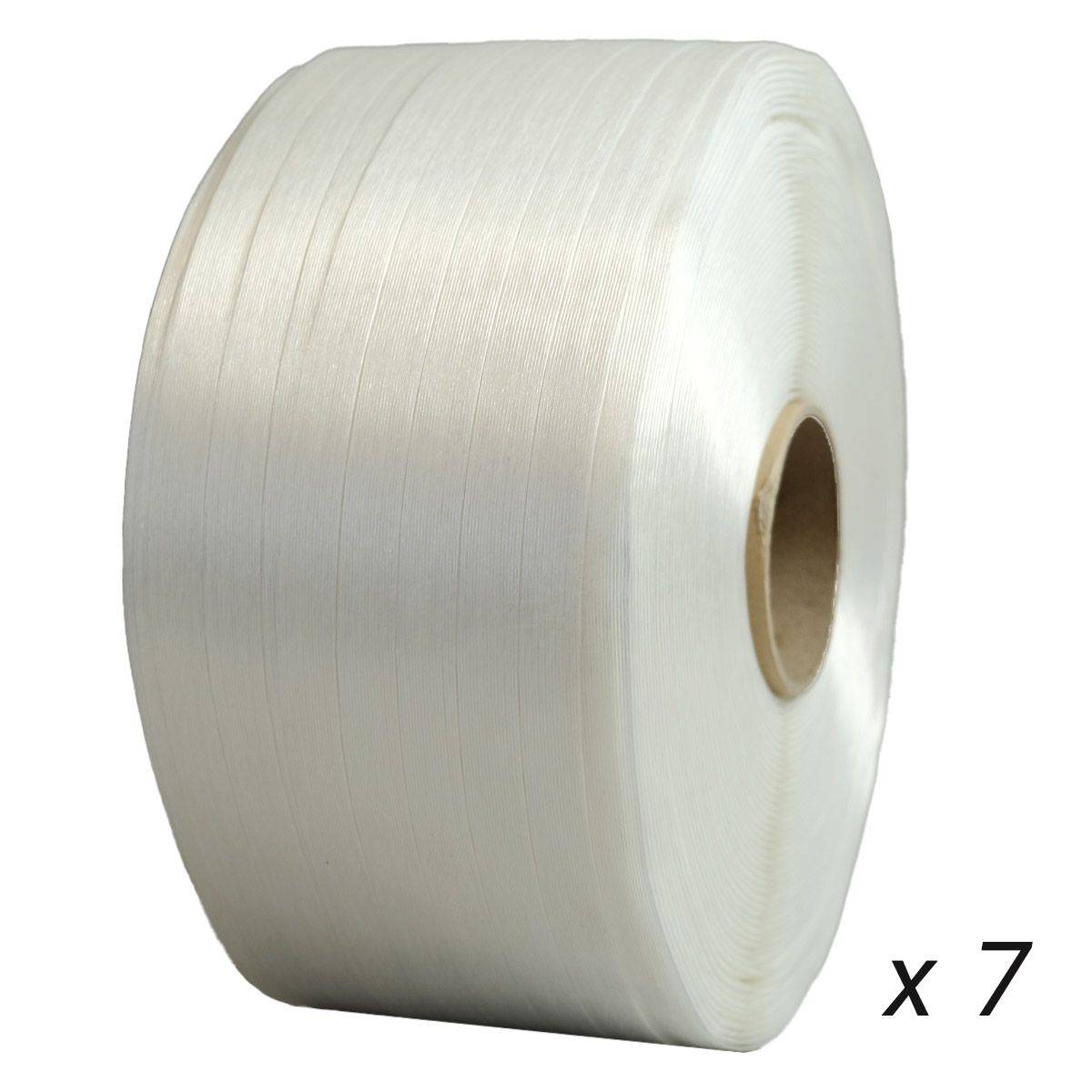 Lot de 7 Feuillards fil à fil 13 mm x 1100 m dont 1 OFFERT - TECPLAST LFF1-3