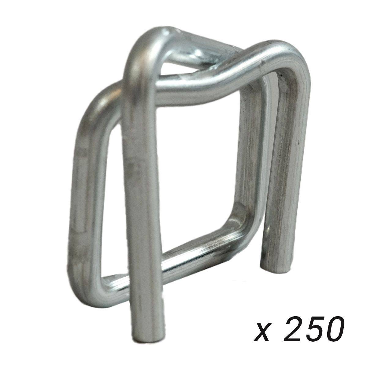 Lot de 250 Boucles pour Feuillard de cerclage 16 mm - Qualité PRO TECPLAST BC-3
