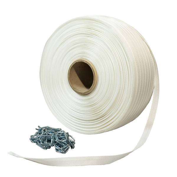 Pack 1 Feuillard tressé 19 mm x 500 m + 250 Boucles - TECPLAST PFT1