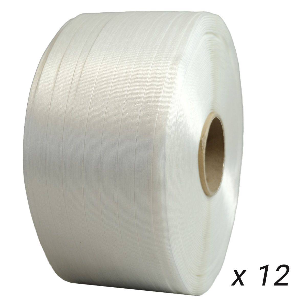 Lot de 12 Feuillards fil à fil 13 mm x 1100 m dont 2 OFFERTS - TECPLAST LFF2-3