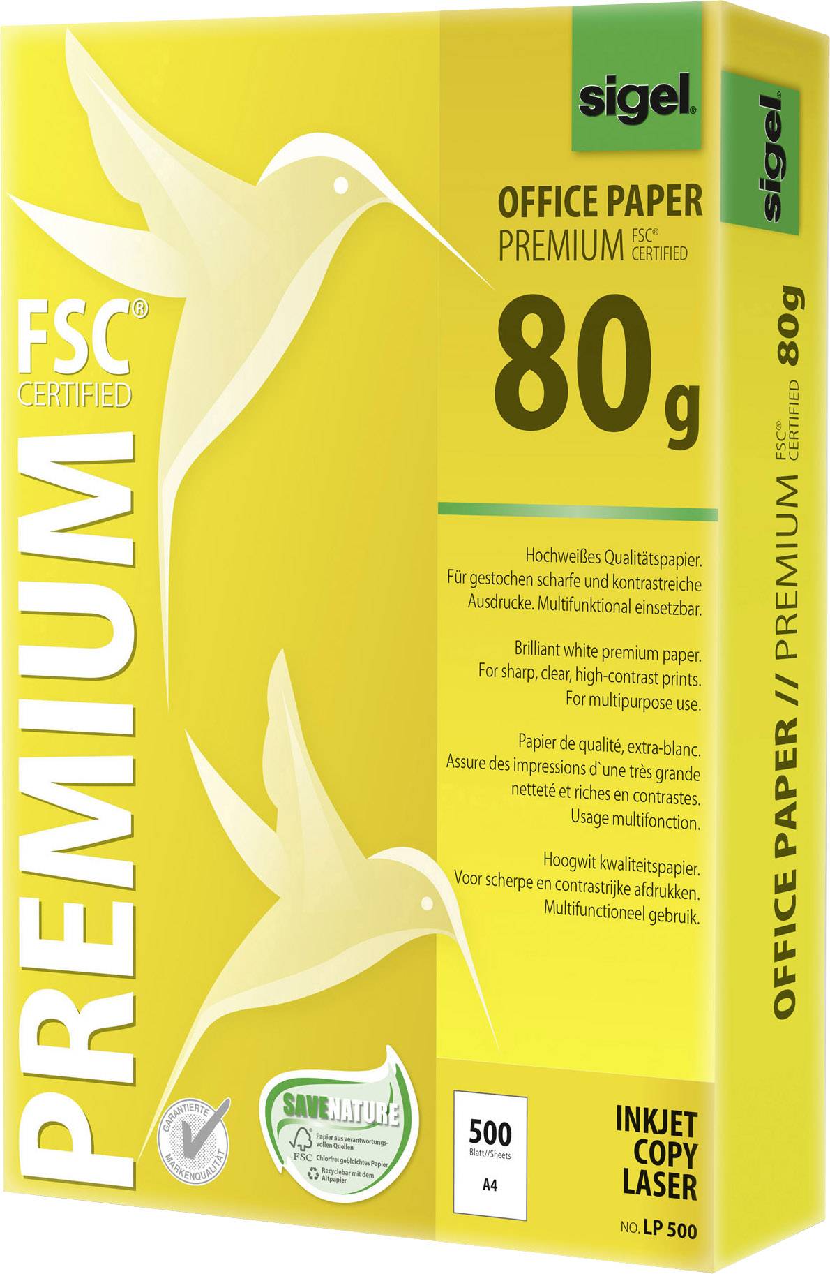 Papier d'impression universel Sigel Office Paper PREMIUM DIN A4 500