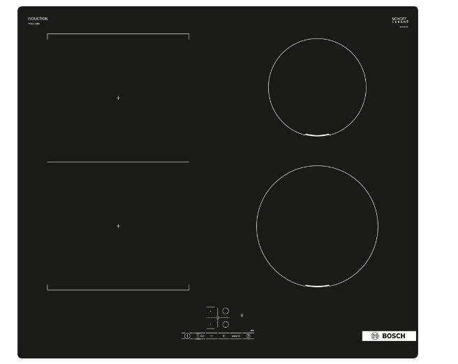 Table De Cuisson Induction 60cm 4 Feux Noir Bosch PVS611BB6E-1