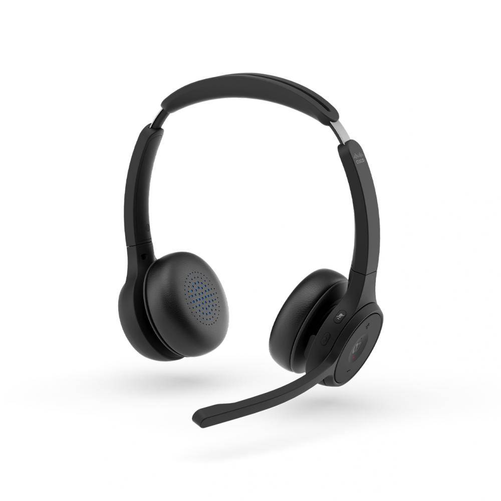CISCO 722 Wireless Dual On-ear Headset USB-A Bundle-Carbon Black-1
