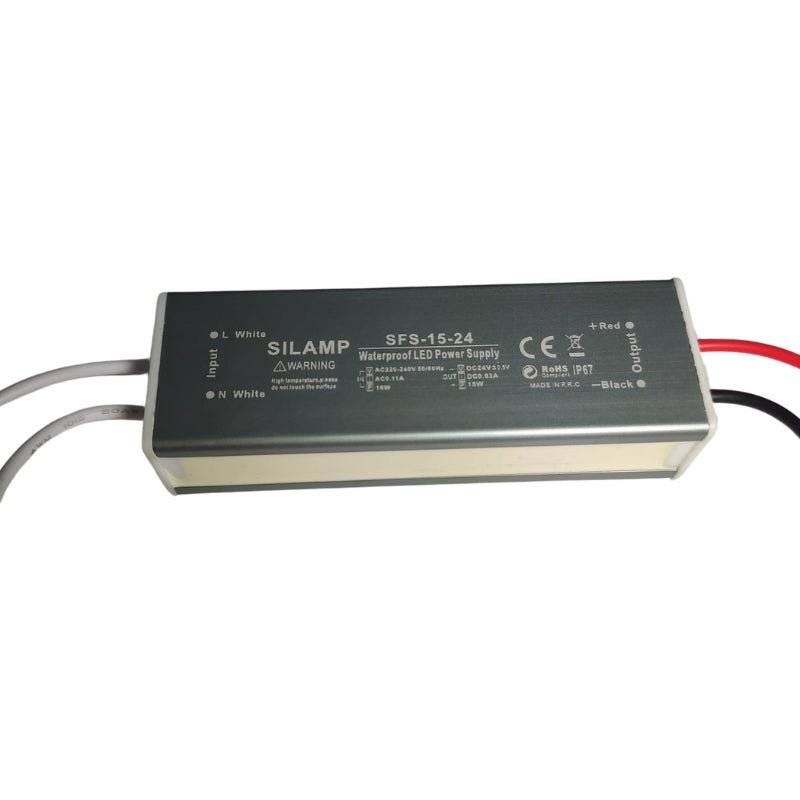Transformateur 220V 24V IP67 15W DC 0.6A - SILAMP-0