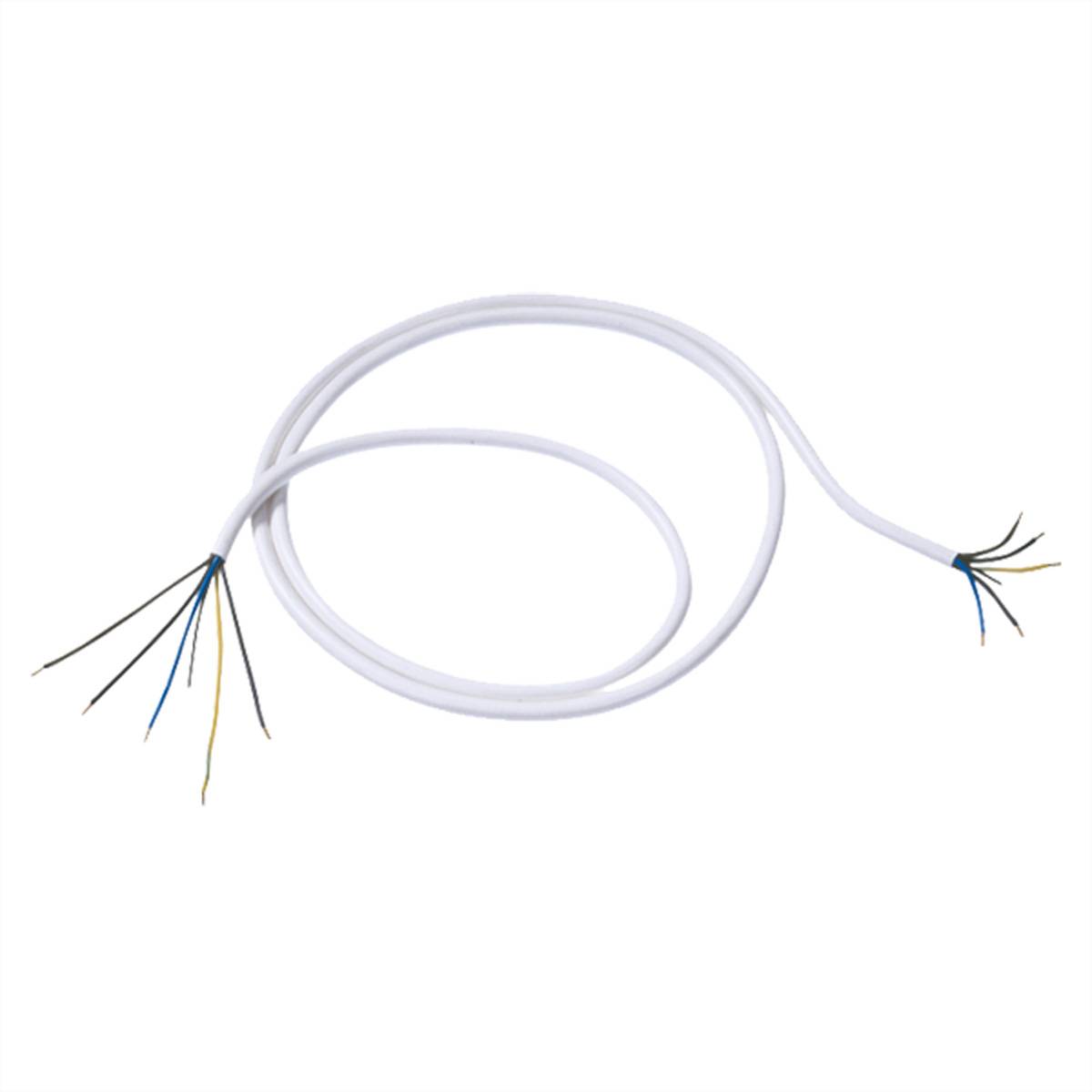 BACHMANN Câble de four 1,5m blanc 5G2.50, fils ouverts H05VV-F 5G2.50 non emballé