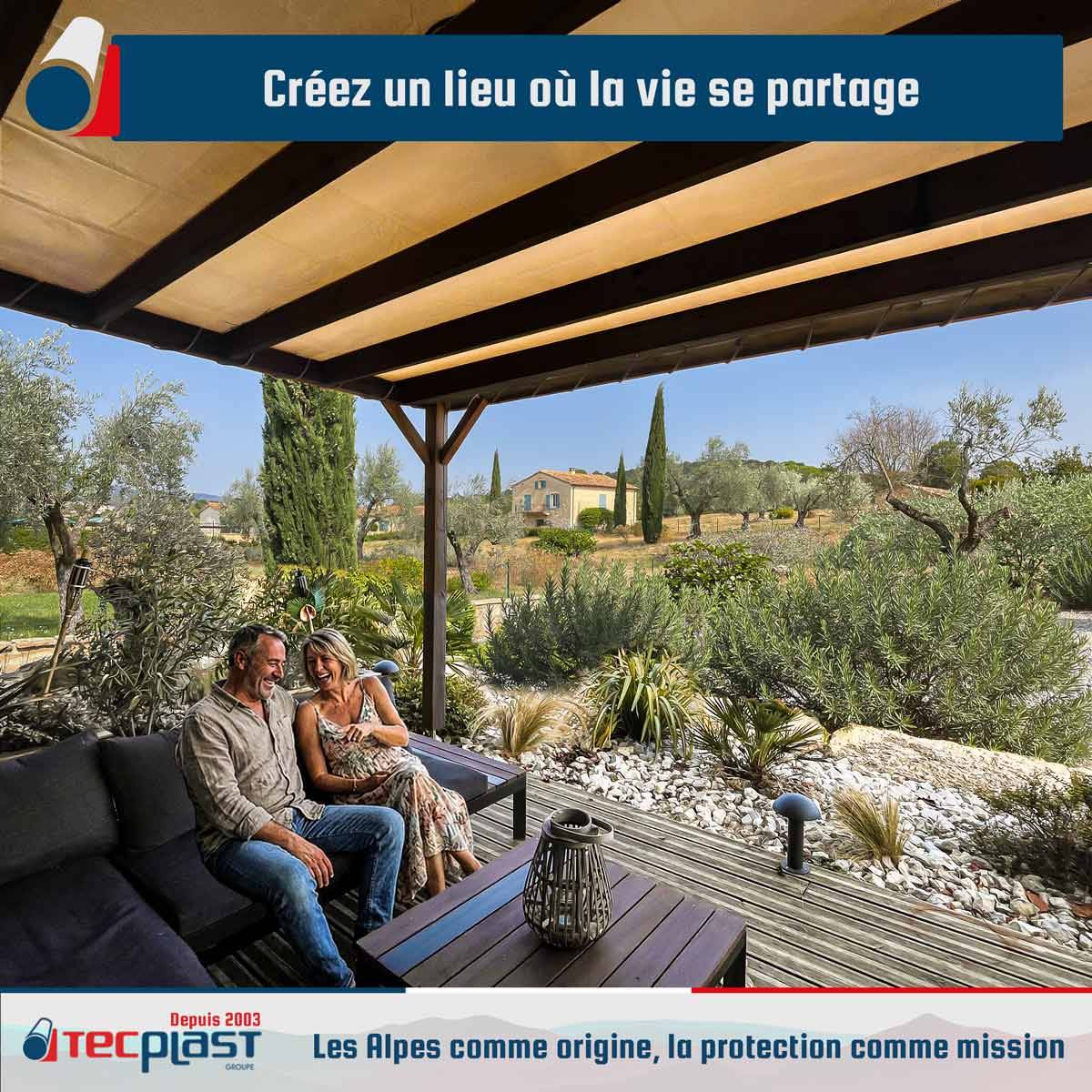 Toile pergola Tecplast lp506pr 2,5x3 m - blanc crème - garantie 5 ans-2