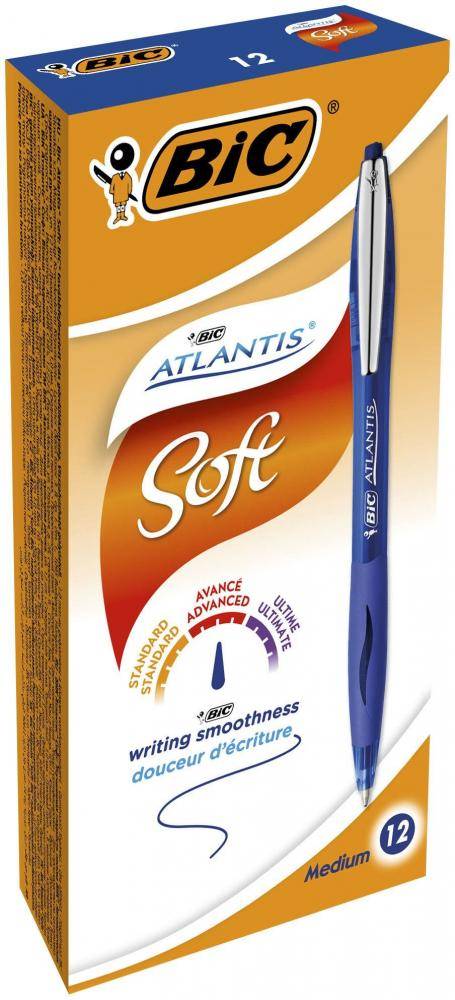 BIC ATLANTIS Soft 902132 Stylo-bille 0.4 mm couleur d'écriture: bleu 1 pc(s)-1
