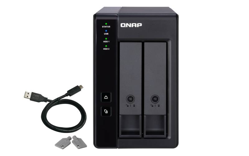 2bay 3.5" SATA HDD USBC Raid Expansion-1