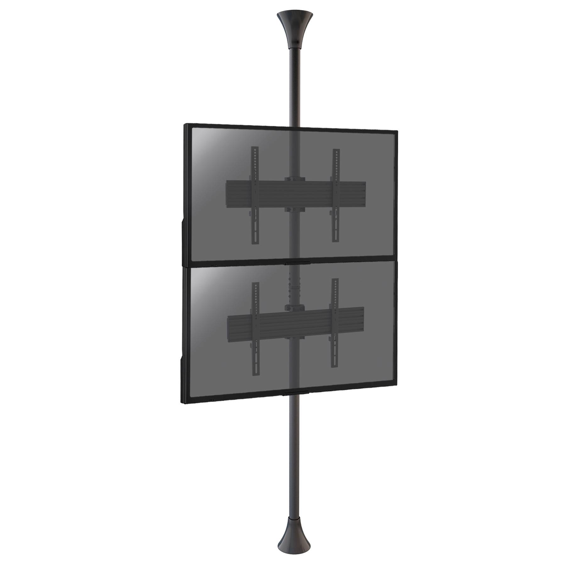 Support sol-plafond pour 2 écrans TV 32'' - 75'' - Vesa 600x400-0