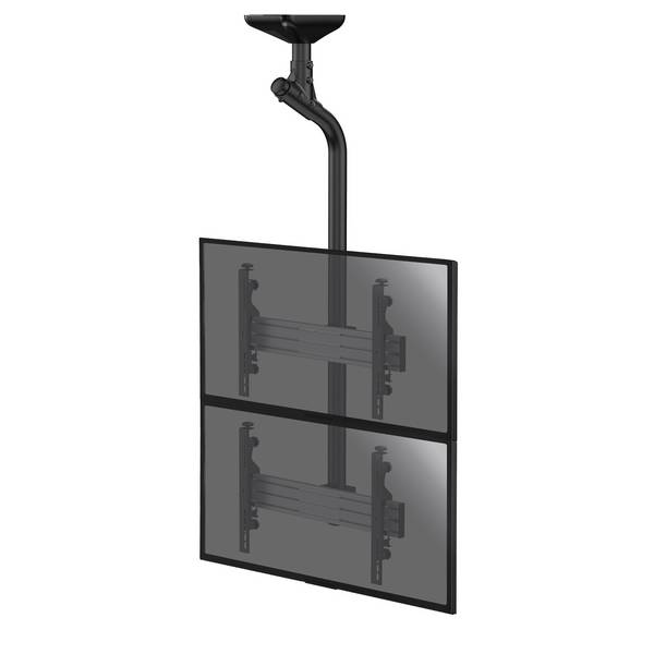 Support plafond pour 2 écrans TV 43''-55'' - Hauteur 175cm